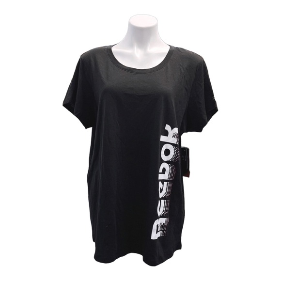 Reebok Fade Away Vector Slim Short Sleeve Tee, Plus Size 1X New with Tag - Picture 1 of 8